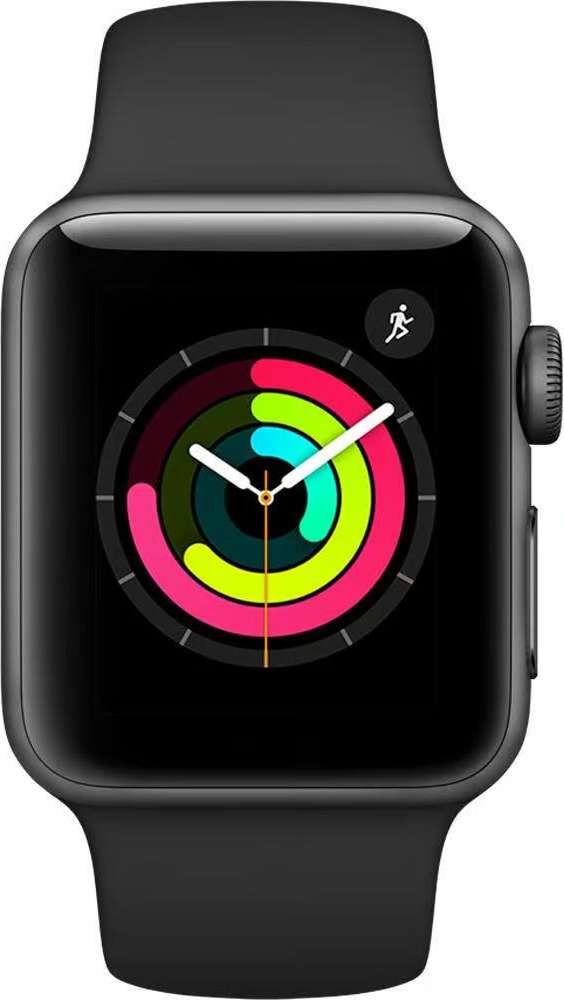 Apple Watch Series 3 - Space Gray - 38 mm - Black Sport Band